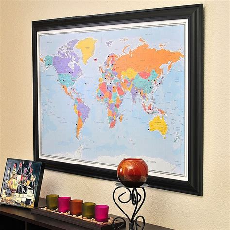 world travel map with pins online|Framed and Personalized World Travel Maps with .